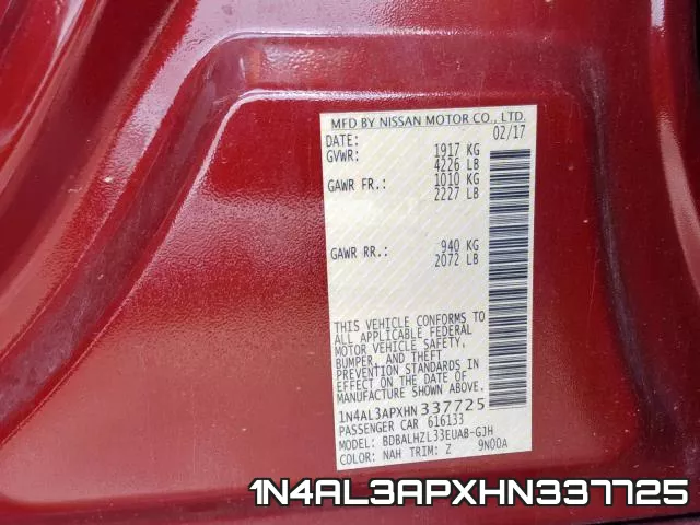 1N4AL3APXHN337725 фото 2