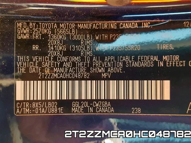 2T2ZZMCA0HC048782 фото 2