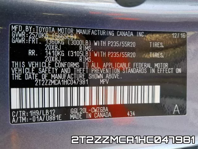 2T2ZZMCA1HC047981 фото 2