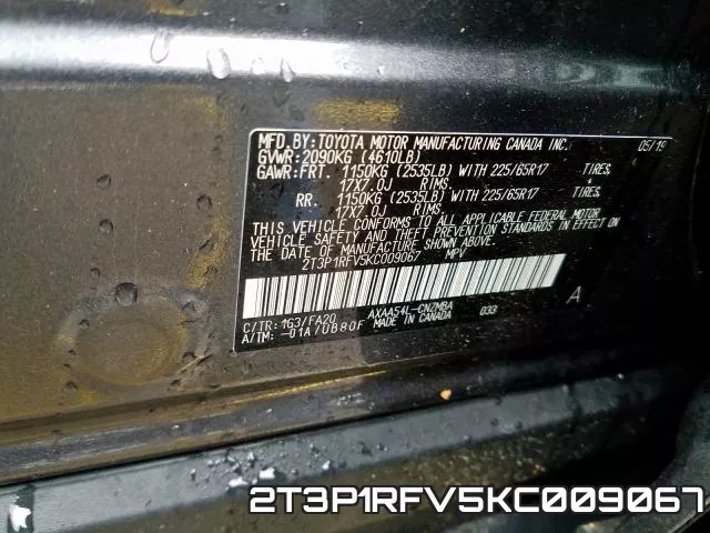 2T3P1RFV5KC009067 фото 2