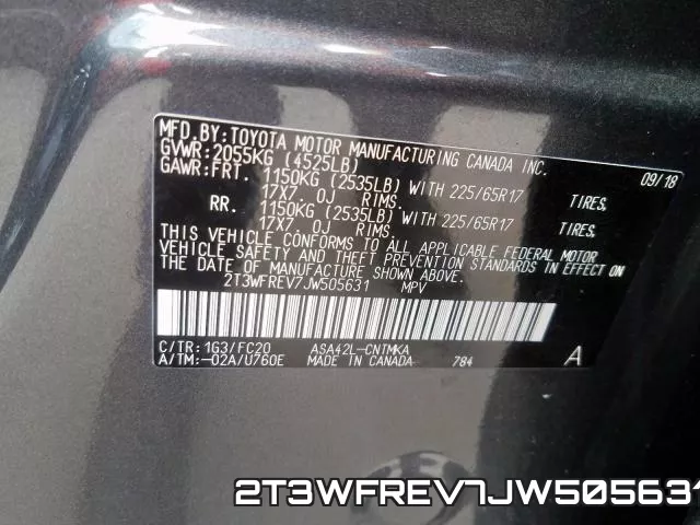 2T3WFREV7JW505631 фото 2