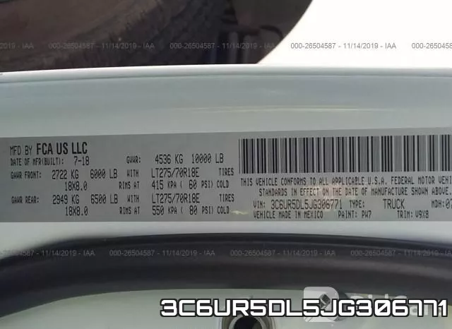 3C6UR5DL5JG306771 фото 10