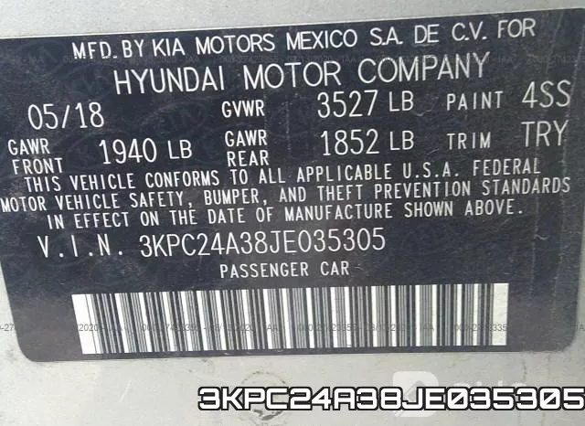 3KPC24A38JE035305 фото 10