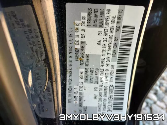 3MYDLBYV3HY191534 фото 2