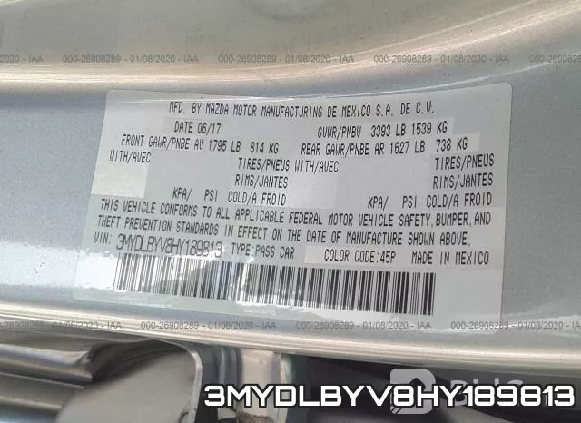3MYDLBYV8HY189813 фото 10