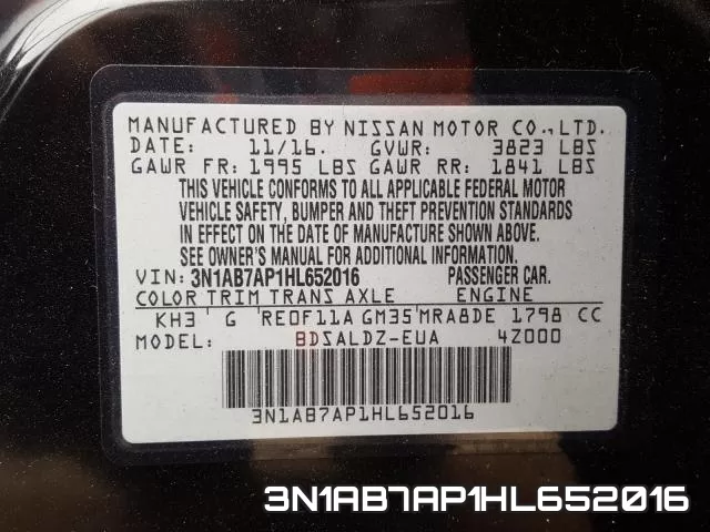 3N1AB7AP1HL652016 фото 2
