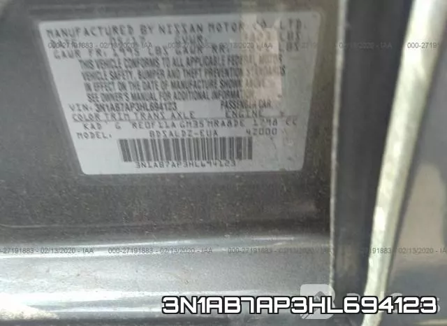 3N1AB7AP3HL694123 фото 10