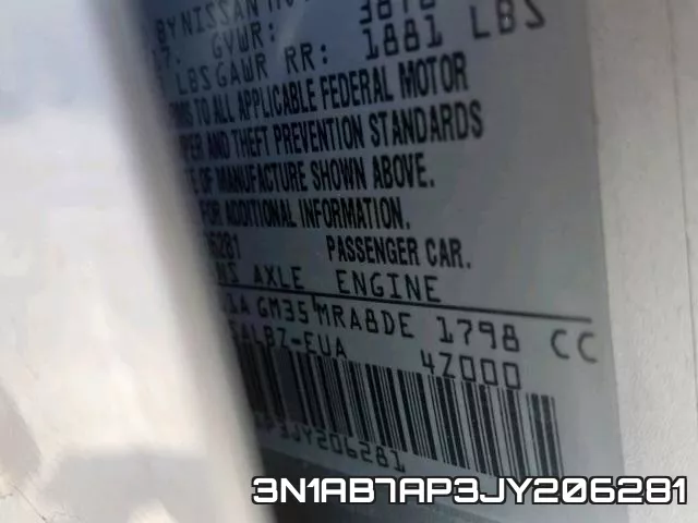 3N1AB7AP3JY206281 фото 2