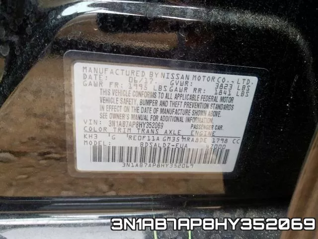 3N1AB7AP8HY352069 фото 2
