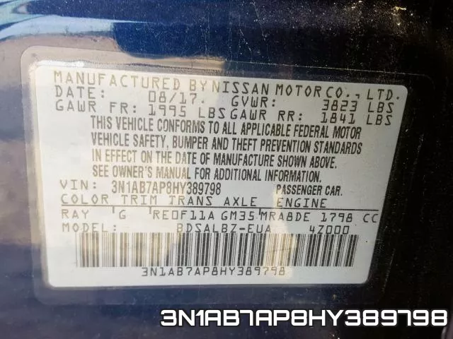3N1AB7AP8HY389798 фото 2
