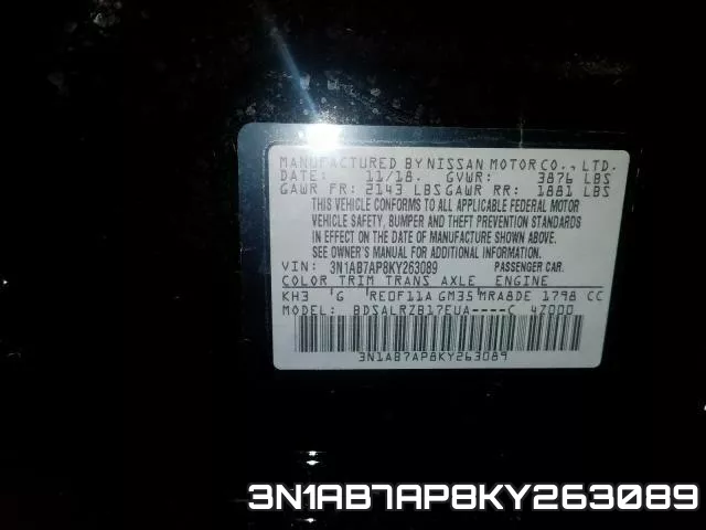 3N1AB7AP8KY263089 фото 2