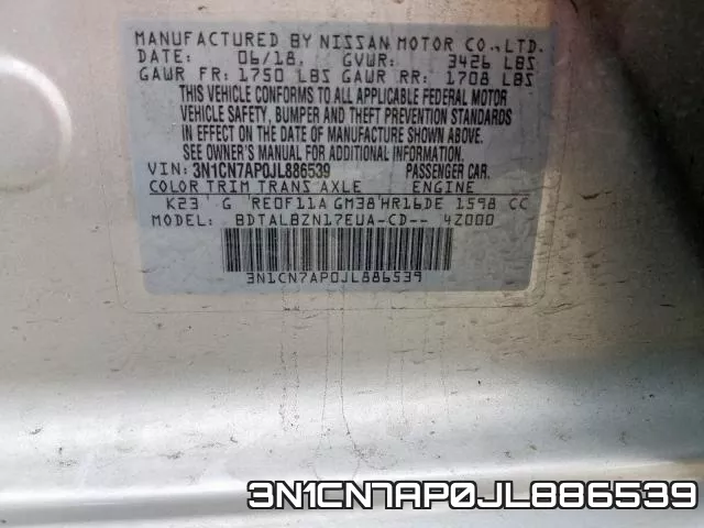 3N1CN7AP0JL886539 фото 2