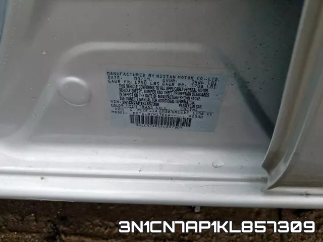 3N1CN7AP1KL857309 фото 2