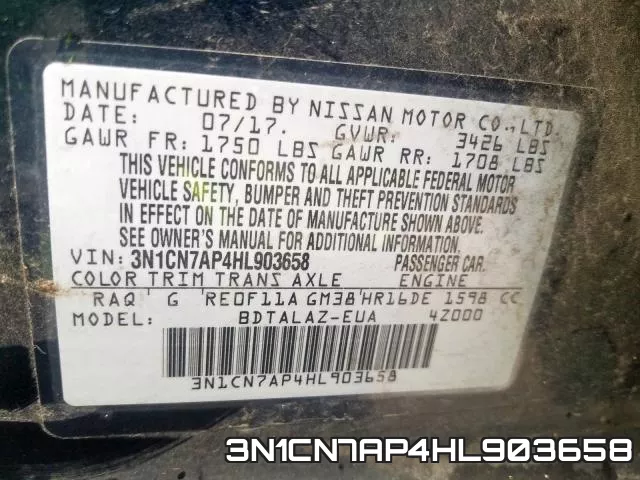 3N1CN7AP4HL903658 фото 2