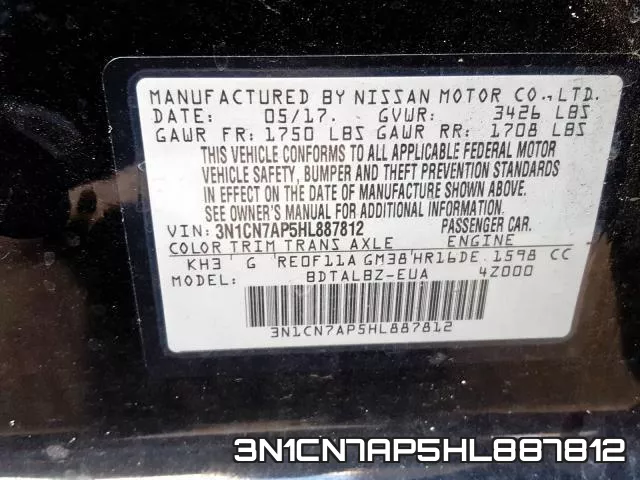 3N1CN7AP5HL887812 фото 2