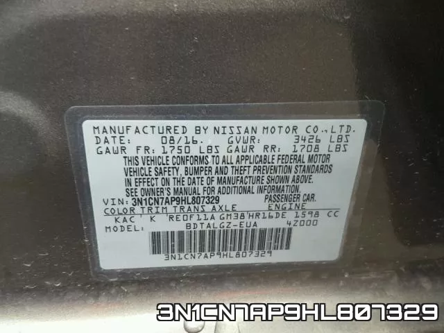 3N1CN7AP9HL807329 фото 2