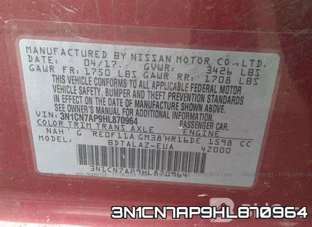 3N1CN7AP9HL870964 фото 10