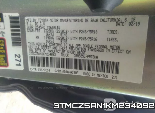 3TMCZ5AN1KM234092 фото 10