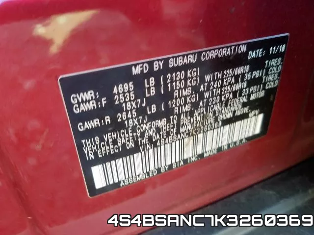 4S4BSANC7K3260369 фото 2