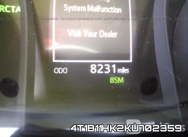 4T1B11HK2KU702359 фото 8