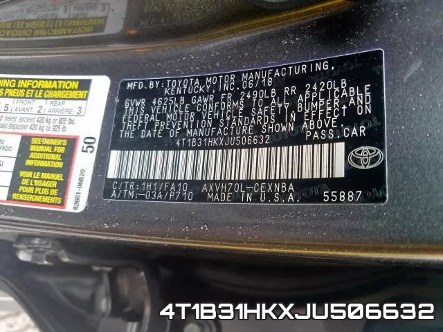 4T1B31HKXJU506632 фото 2