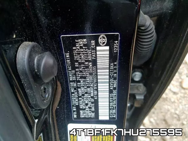4T1BF1FK7HU275595 фото 2
