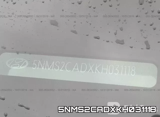 5NMS2CADXKH031118 фото 10