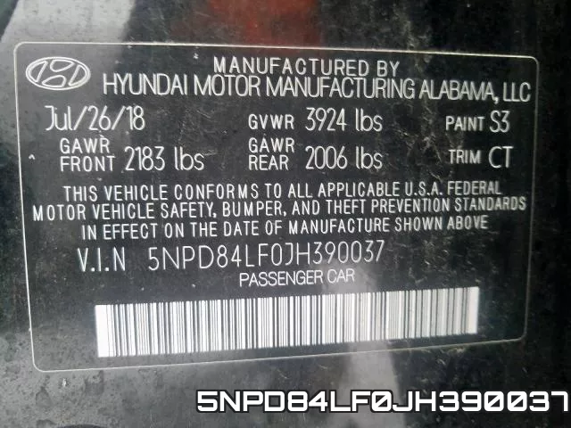 5NPD84LF0JH390037 фото 2