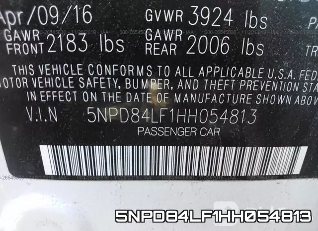 5NPD84LF1HH054813 фото 10