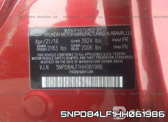5NPD84LF1HH061986 фото 10