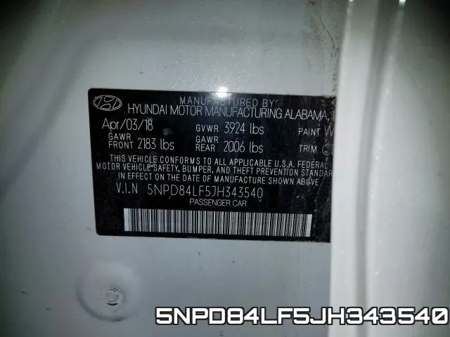 5NPD84LF5JH343540 фото 2