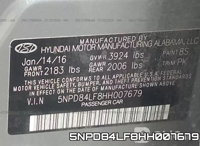 5NPD84LF8HH007679 фото 10