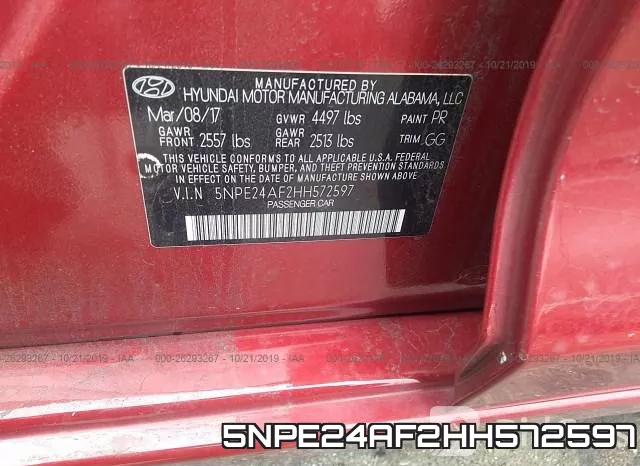 5NPE24AF2HH572597 фото 10
