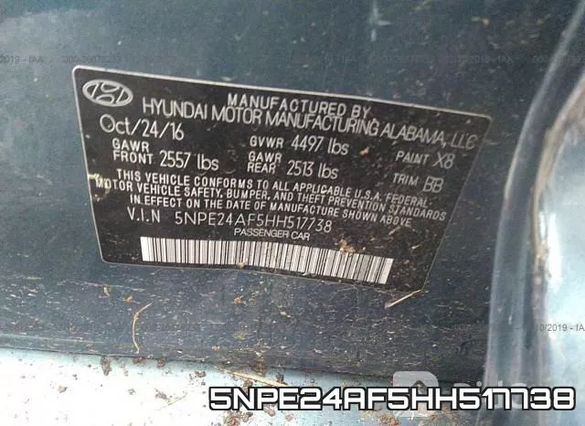 5NPE24AF5HH517738 фото 10