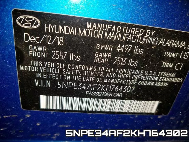 5NPE34AF2KH764302 фото 2