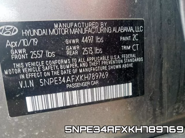 5NPE34AFXKH789769 фото 2