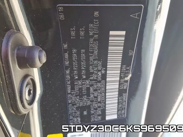 5TDYZ3DC6KS969509 фото 2