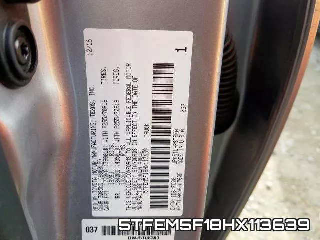 5TFEM5F18HX113639 фото 2