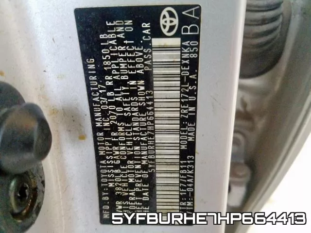 5YFBURHE7HP664413 фото 2