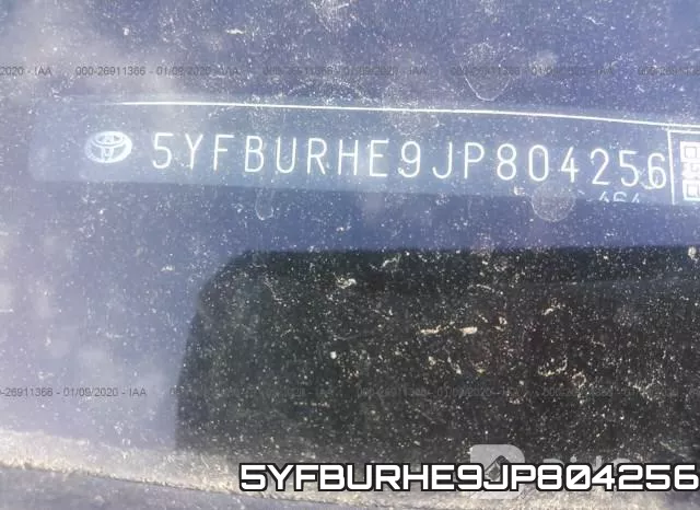 5YFBURHE9JP804256 фото 10