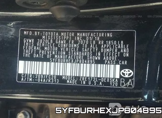 5YFBURHEXJP804895 фото 10