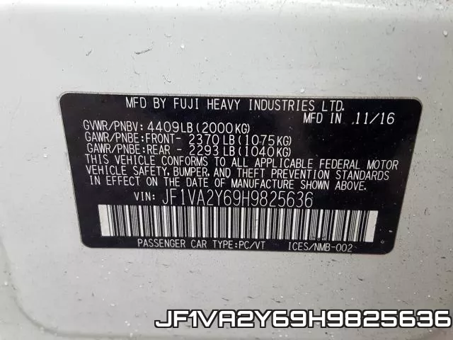 JF1VA2Y69H9825636 фото 2