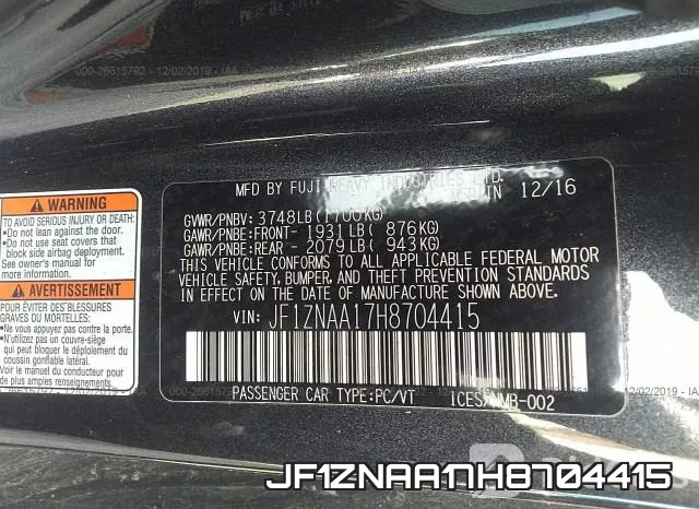 JF1ZNAA17H8704415 фото 10