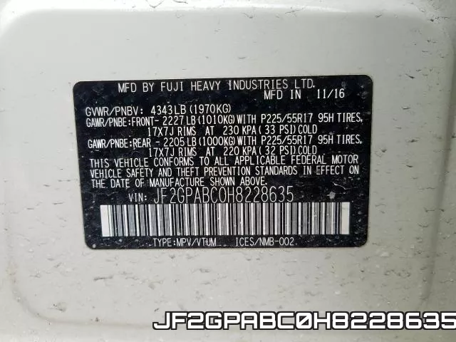 JF2GPABC0H8228635 фото 2