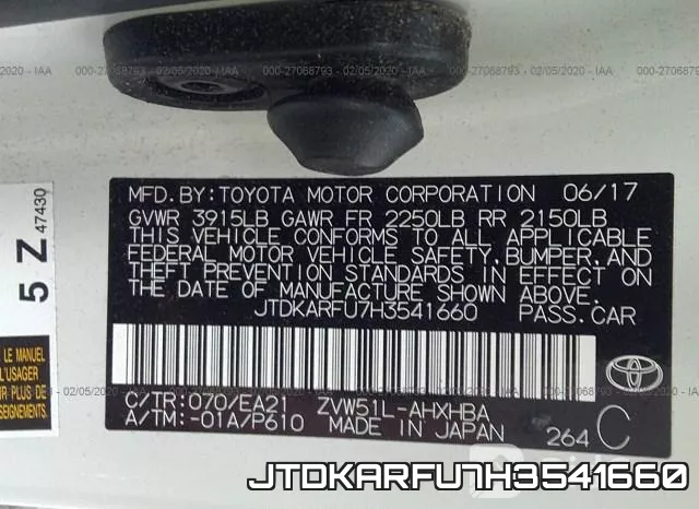 JTDKARFU7H3541660 фото 10