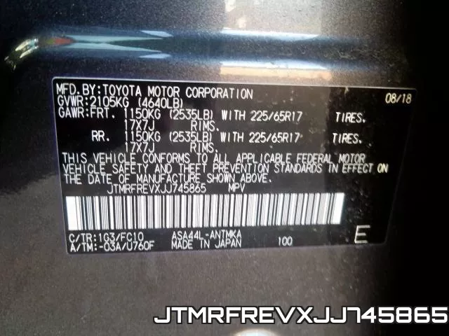 JTMRFREVXJJ745865 фото 2