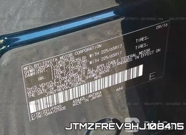 JTMZFREV9HJ108475 фото 10
