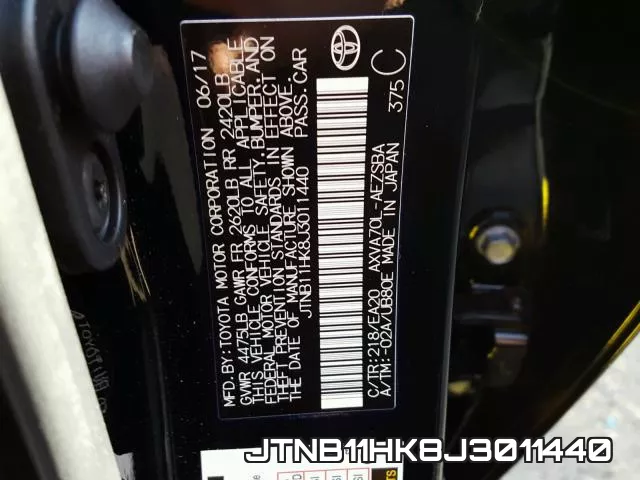 JTNB11HK8J3011440 фото 2