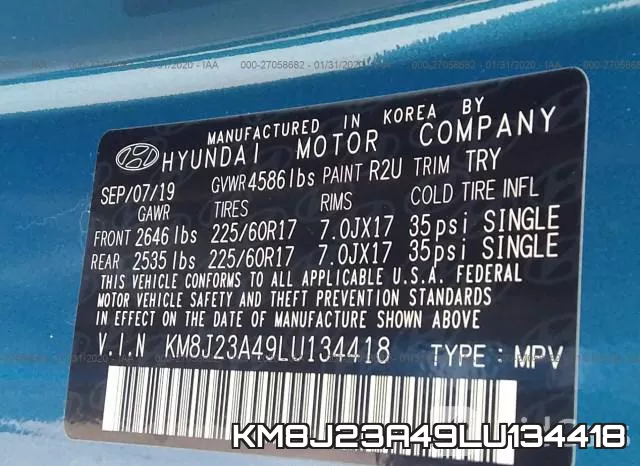 KM8J23A49LU134418 фото 10