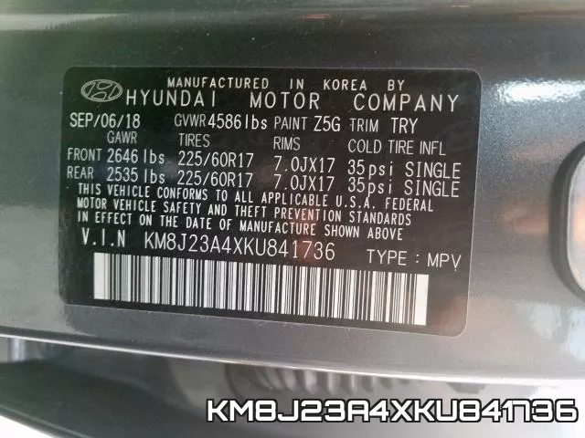 KM8J23A4XKU841736 фото 2